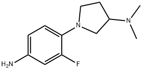 1-(4-amino-2-fluorophenyl)-N,N-dimethylpyrrolidin-3-amine Struktur