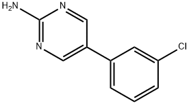 2-Amino-5-(3-chlorophenyl)pyrimidine Struktur