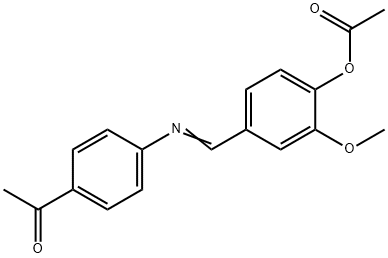 4-{[(4-acetylphenyl)imino]methyl}-2-methoxyphenyl acetate Struktur