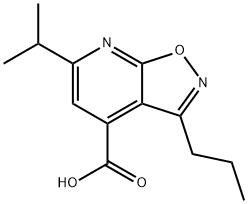 6-isopropyl-3-propylisoxazolo[5,4-b]pyridine-4-carboxylic acid Struktur