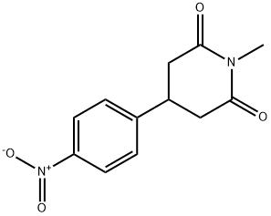 1-methyl-4-(4-nitrophenyl)piperidine-2,6-dione Struktur