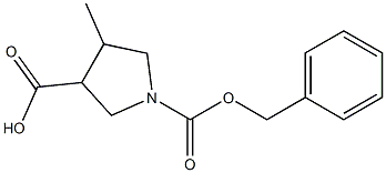 1-Cbz-4-Methyl-pyrrolidine-3-carboxylic acid Struktur