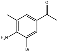 1-(4-Amino-3-bromo-5-methyl-phenyl)-ethanone Struktur