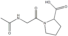 1-(2-acetamidoacetyl)pyrrolidine-2-carboxylic acid Struktur