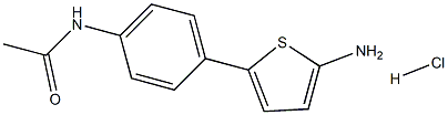 5-PARA-ACETAMIDOPHENYL-2-THIOPHENAMINEHYDROCHLORIDE Struktur