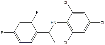 2,4,6-trichloro-N-[1-(2,4-difluorophenyl)ethyl]aniline Struktur