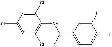 2,4,6-trichloro-N-[1-(3,4-difluorophenyl)ethyl]aniline Struktur