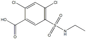 2,4-dichloro-5-(ethylsulfamoyl)benzoic acid Struktur