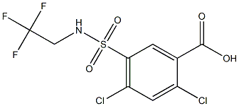 2,4-dichloro-5-[(2,2,2-trifluoroethyl)sulfamoyl]benzoic acid Struktur