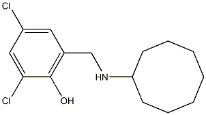 2,4-dichloro-6-[(cyclooctylamino)methyl]phenol Struktur