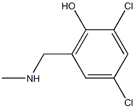 2,4-dichloro-6-[(methylamino)methyl]phenol Struktur