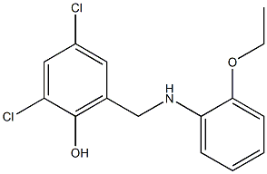 2,4-dichloro-6-{[(2-ethoxyphenyl)amino]methyl}phenol Struktur