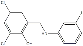 2,4-dichloro-6-{[(3-iodophenyl)amino]methyl}phenol Struktur