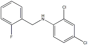 2,4-dichloro-N-[(2-fluorophenyl)methyl]aniline Struktur