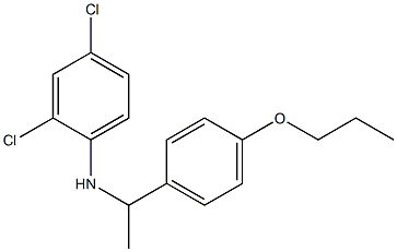 2,4-dichloro-N-[1-(4-propoxyphenyl)ethyl]aniline Struktur