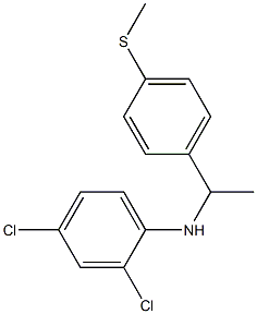 2,4-dichloro-N-{1-[4-(methylsulfanyl)phenyl]ethyl}aniline Struktur