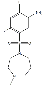 2,4-difluoro-5-[(4-methyl-1,4-diazepane-1-)sulfonyl]aniline Struktur