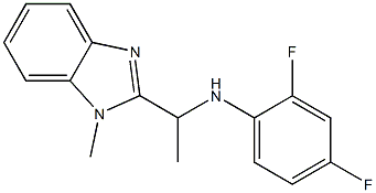 2,4-difluoro-N-[1-(1-methyl-1H-1,3-benzodiazol-2-yl)ethyl]aniline Struktur