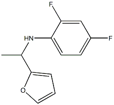 2,4-difluoro-N-[1-(furan-2-yl)ethyl]aniline Struktur