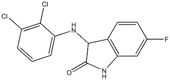 3-[(2,3-dichlorophenyl)amino]-6-fluoro-2,3-dihydro-1H-indol-2-one Struktur