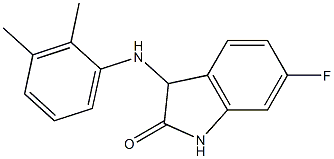 3-[(2,3-dimethylphenyl)amino]-6-fluoro-2,3-dihydro-1H-indol-2-one Struktur