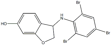 3-[(2,4,6-tribromophenyl)amino]-2,3-dihydro-1-benzofuran-6-ol Struktur