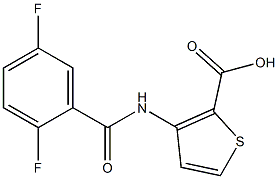 3-[(2,5-difluorobenzoyl)amino]thiophene-2-carboxylic acid Struktur