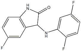 3-[(2,5-difluorophenyl)amino]-5-fluoro-2,3-dihydro-1H-indol-2-one Struktur