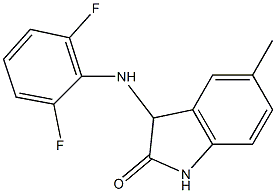 3-[(2,6-difluorophenyl)amino]-5-methyl-2,3-dihydro-1H-indol-2-one Struktur