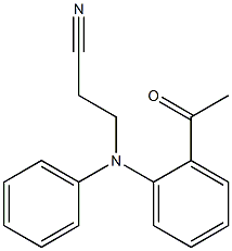 3-[(2-acetylphenyl)(phenyl)amino]propanenitrile Struktur