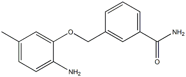 3-[(2-amino-5-methylphenoxy)methyl]benzamide Struktur