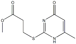 methyl 3-[(6-methyl-4-oxo-1,4-dihydropyrimidin-2-yl)sulfanyl]propanoate Struktur