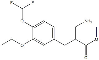 methyl 3-amino-2-{[4-(difluoromethoxy)-3-ethoxyphenyl]methyl}propanoate Struktur