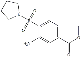 methyl 3-amino-4-(pyrrolidine-1-sulfonyl)benzoate Struktur