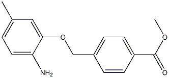 methyl 4-(2-amino-5-methylphenoxymethyl)benzoate Struktur