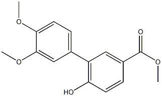 methyl 6-hydroxy-3',4'-dimethoxy-1,1'-biphenyl-3-carboxylate Struktur