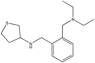 N-({2-[(diethylamino)methyl]phenyl}methyl)thiolan-3-amine Struktur