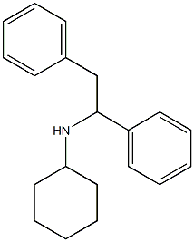 N-(1,2-diphenylethyl)cyclohexanamine Struktur