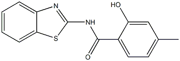 N-(1,3-benzothiazol-2-yl)-2-hydroxy-4-methylbenzamide Struktur