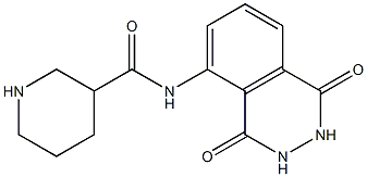 N-(1,4-dioxo-1,2,3,4-tetrahydrophthalazin-5-yl)piperidine-3-carboxamide Struktur