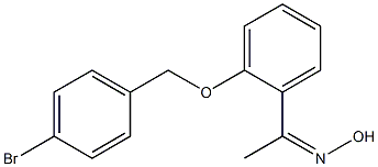 N-(1-{2-[(4-bromophenyl)methoxy]phenyl}ethylidene)hydroxylamine Struktur