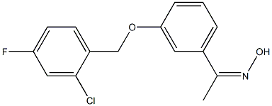 N-(1-{3-[(2-chloro-4-fluorophenyl)methoxy]phenyl}ethylidene)hydroxylamine Struktur