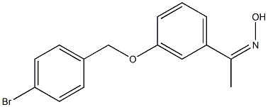 N-(1-{3-[(4-bromophenyl)methoxy]phenyl}ethylidene)hydroxylamine Struktur