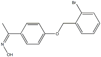 N-(1-{4-[(2-bromophenyl)methoxy]phenyl}ethylidene)hydroxylamine Struktur