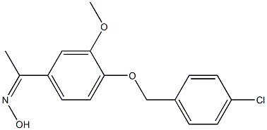 N-(1-{4-[(4-chlorophenyl)methoxy]-3-methoxyphenyl}ethylidene)hydroxylamine Struktur