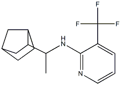 N-(1-{bicyclo[2.2.1]heptan-2-yl}ethyl)-3-(trifluoromethyl)pyridin-2-amine Struktur