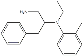 N-(1-amino-3-phenylpropan-2-yl)-N-ethyl-2-methylaniline Struktur