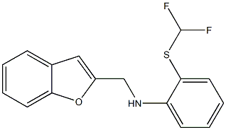 N-(1-benzofuran-2-ylmethyl)-2-[(difluoromethyl)sulfanyl]aniline Struktur