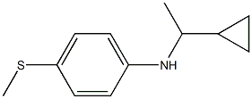 N-(1-cyclopropylethyl)-4-(methylsulfanyl)aniline Struktur