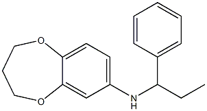 N-(1-phenylpropyl)-3,4-dihydro-2H-1,5-benzodioxepin-7-amine Struktur